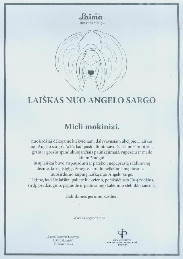 Laiškas nuo angelo sargo-M