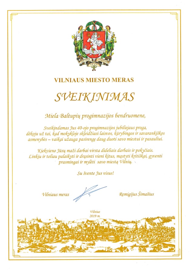 Mero sveikinimas
