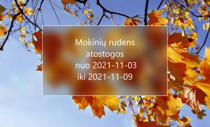 mokinių atostogos